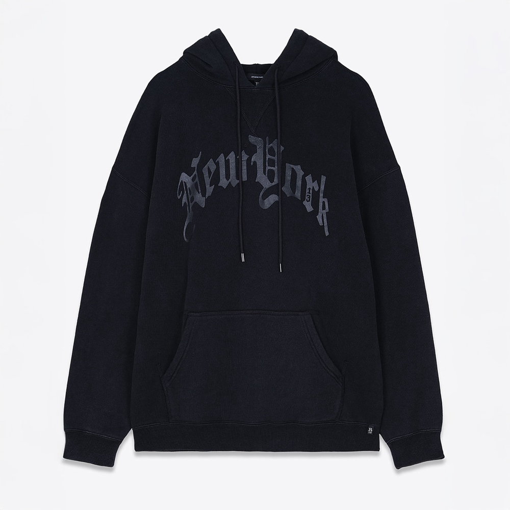 NWT R13 Sweatshirt Hoodie Capuche New York Acid Black Women's - Size XS